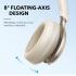 Anker Soundcore Space One, Active Noise Cancelling Headphones, 2X Stronger Voice Reduction, 40H ANC Playtime, App Control, LDAC Hi-Res Wireless Audio, Comfortable Fit, Clear Calls, Bluetooth 5.3 -White